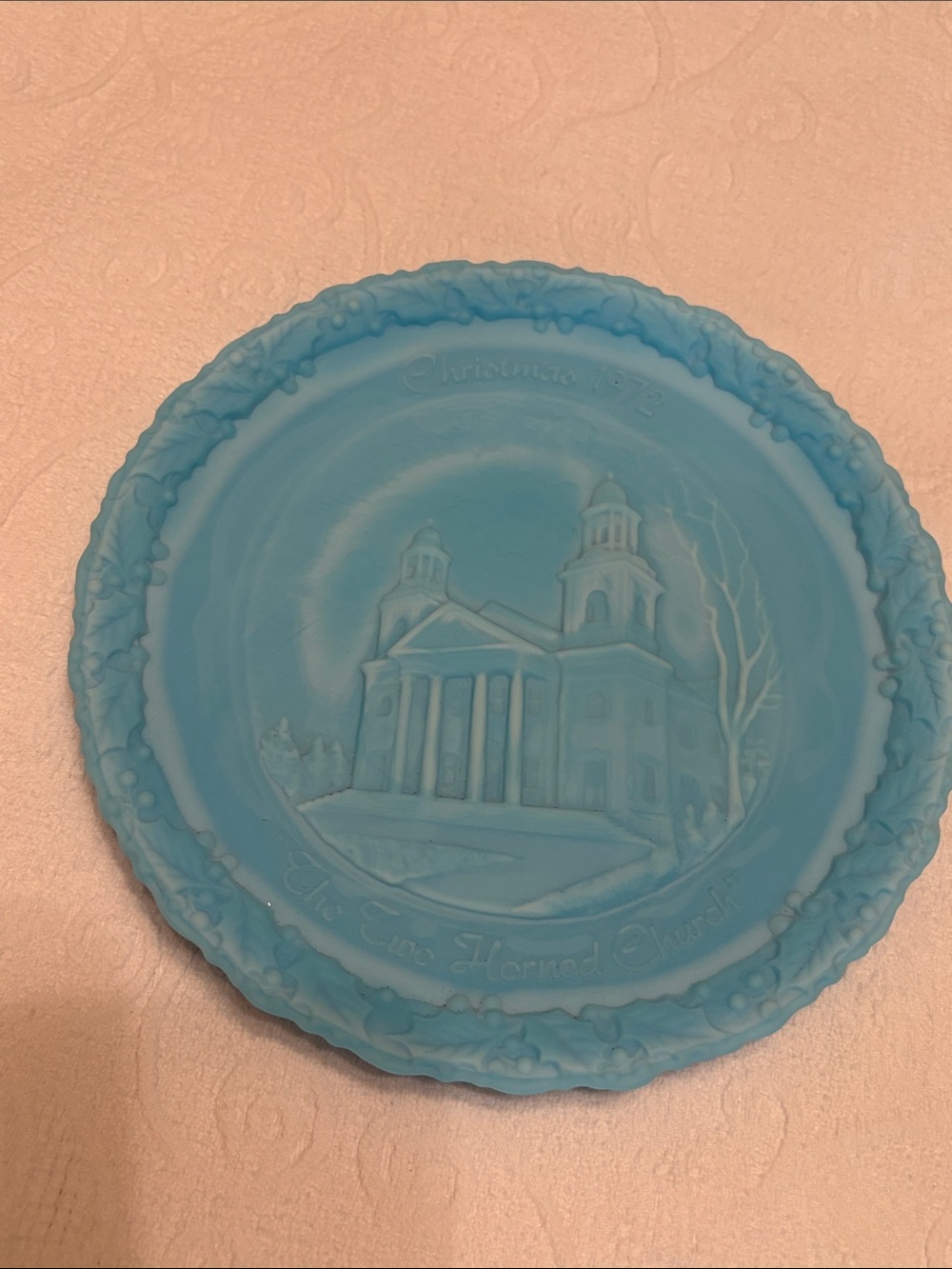 Fenton Christmas in America Plate, 1972